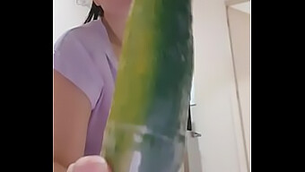 Masturbation With A Cucumber And Anal Play