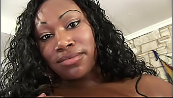 Big Black Cock Penetrates Beautiful Ebony Woman'S Tight Pussy