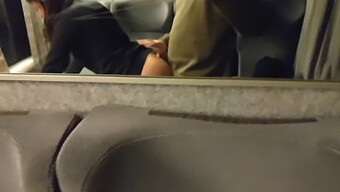 French Amateur Solveig Gets Ananal Fucked On A Train