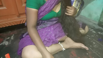 Indian Aunty With Small Tits Gets Anal And Pisses