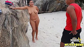 Big Tits And Small Penis In A Beach Setting