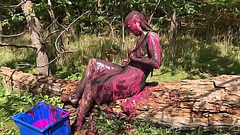 Cute Girl Gets Messy And Dirty In A Sexy Pink