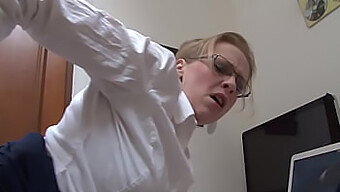 Amateur Anal Riding: Our New Secretary Gets Her Tight Ass Stretched