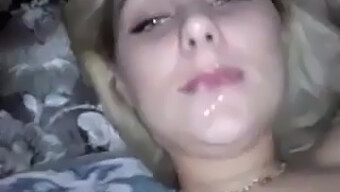 Cum Swallowing Blonde Wife Gets A Creampie