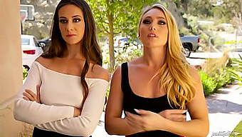 Două Blonde, Bridget Bond Și Aj Applegate, Se Joacă Într-Un Trio Murdar